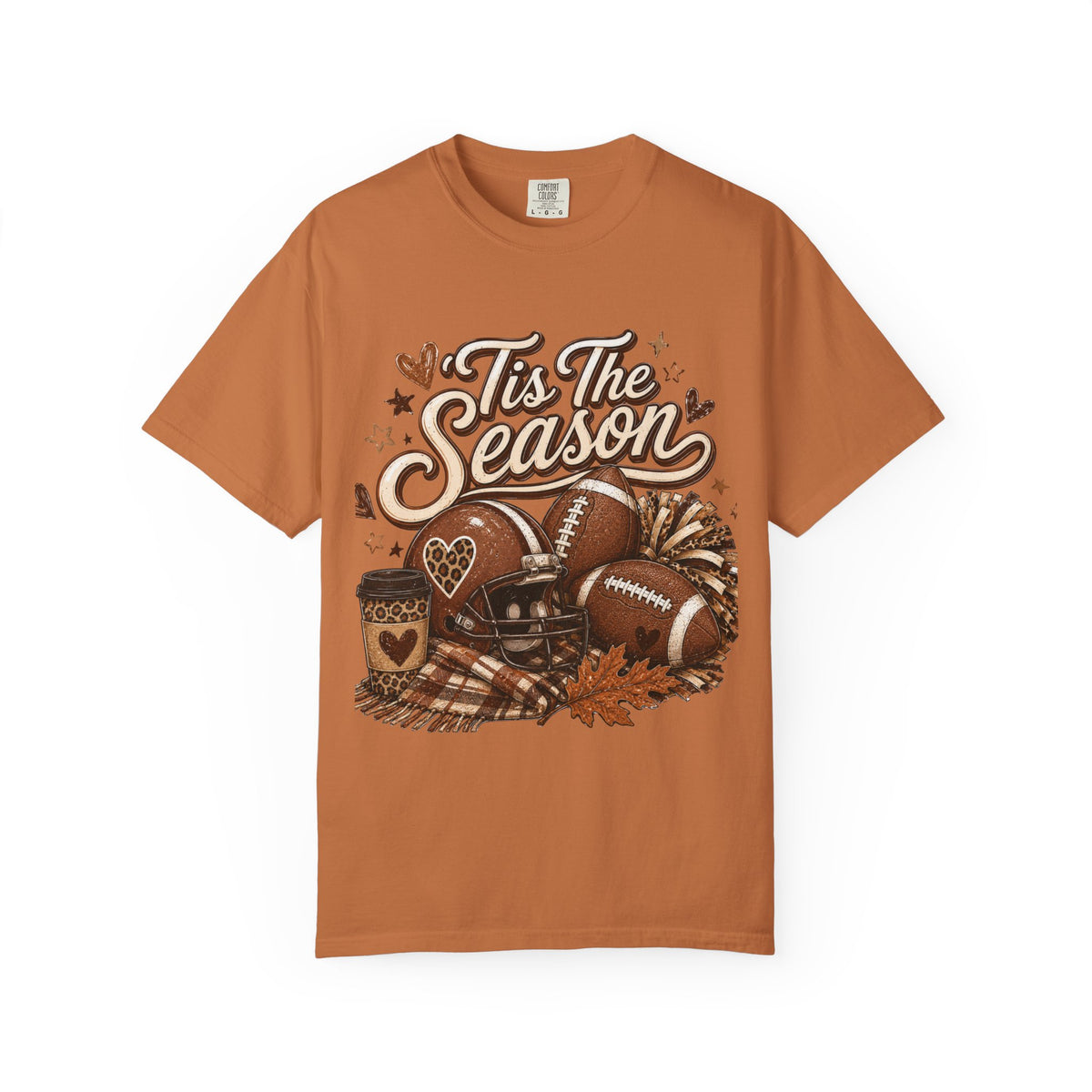 T-Shirt — "'Tis The Season" Football & Fall Cozy Graphic Tee