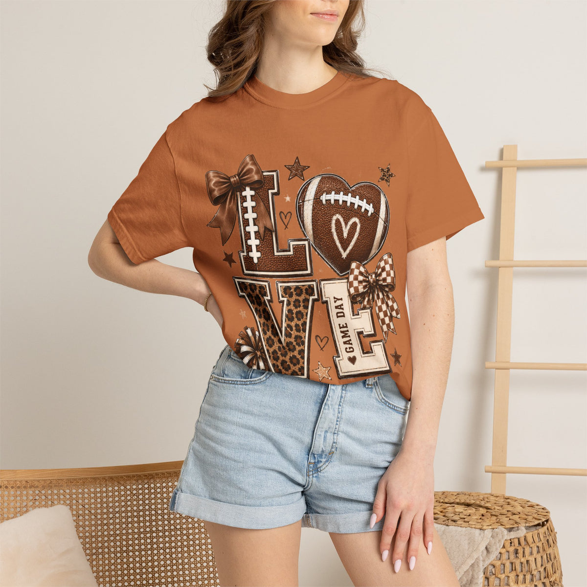 Game Day Love T-Shirt — Football Cheer Mom/Player Spirit Tee