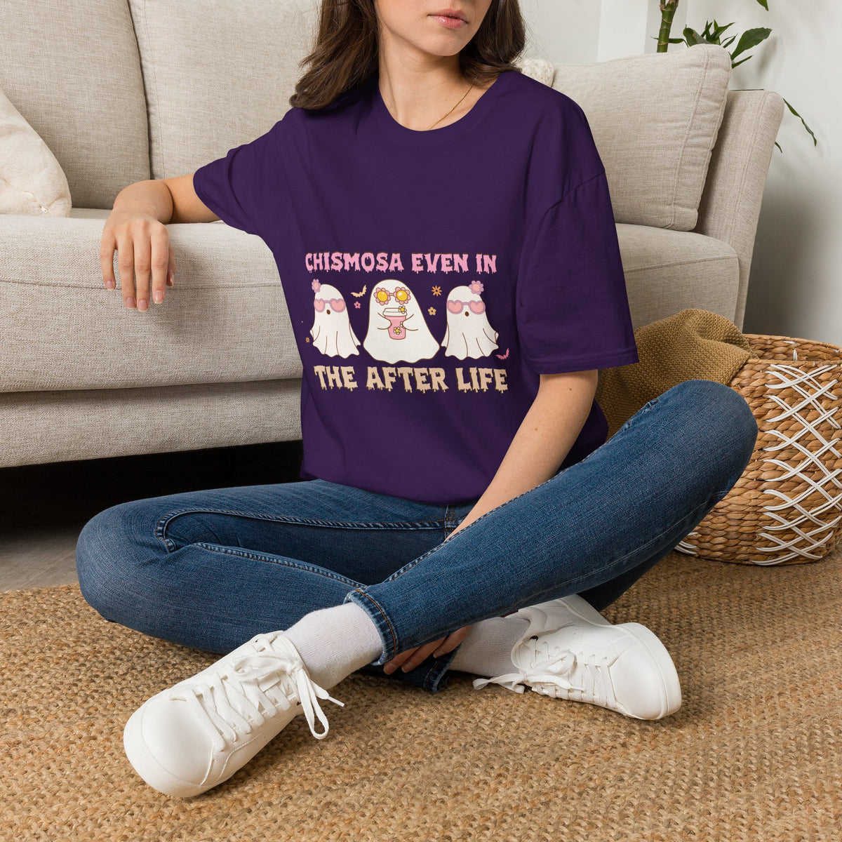Chismosa Even in the Afterlife T-Shirt — Cute Ghosts Graphic Tee