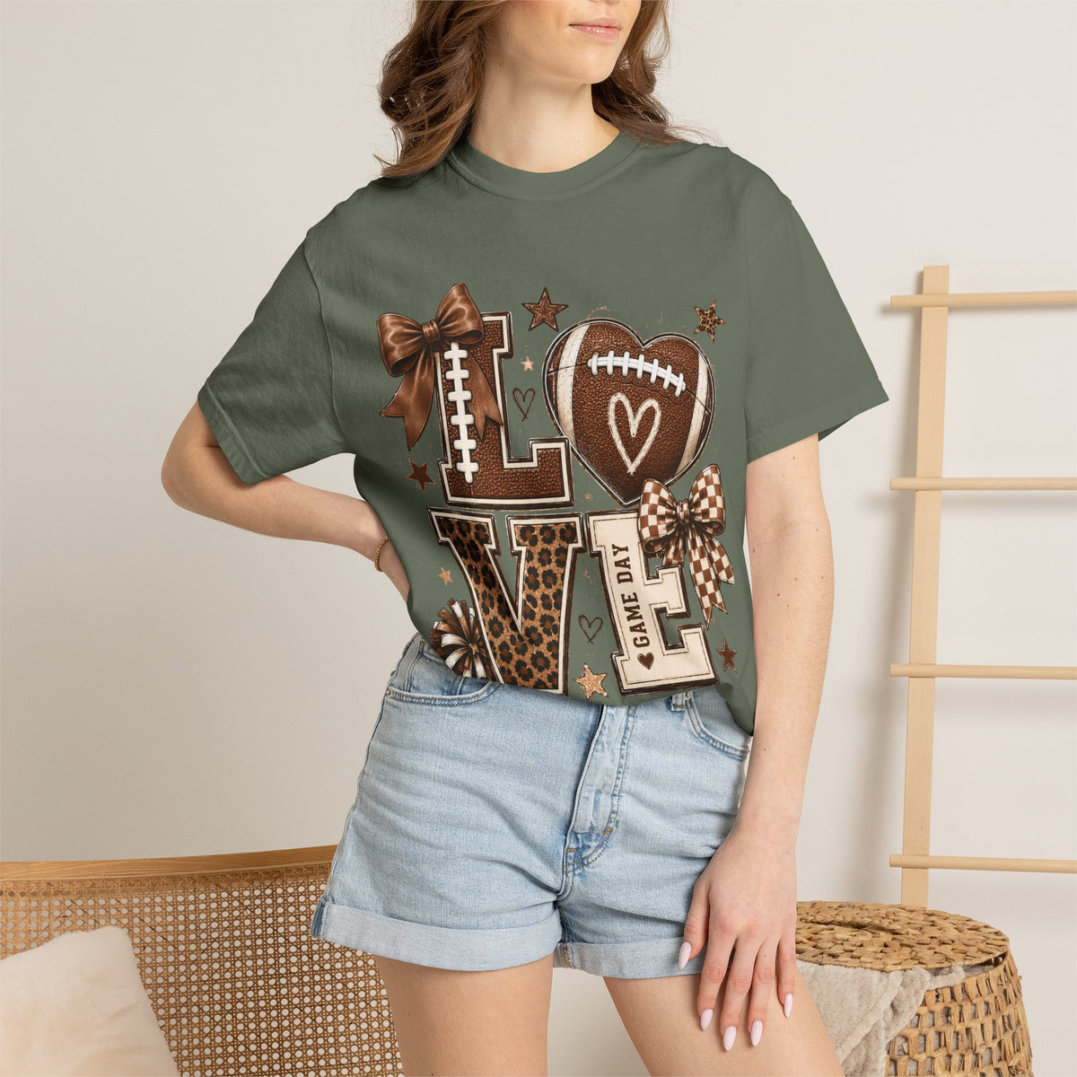 Game Day Love T-Shirt — Football Cheer Mom/Player Spirit Tee