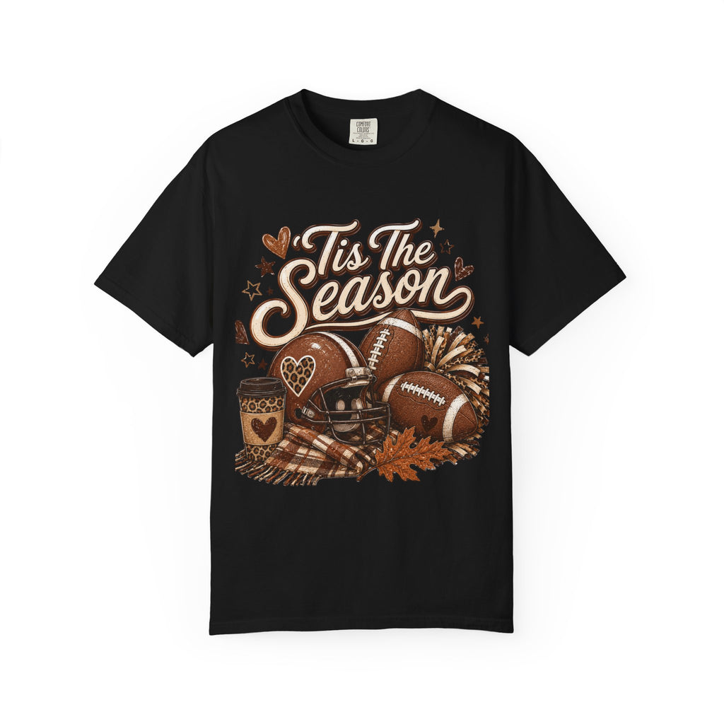 T-Shirt — "'Tis The Season" Football & Fall Cozy Graphic Tee