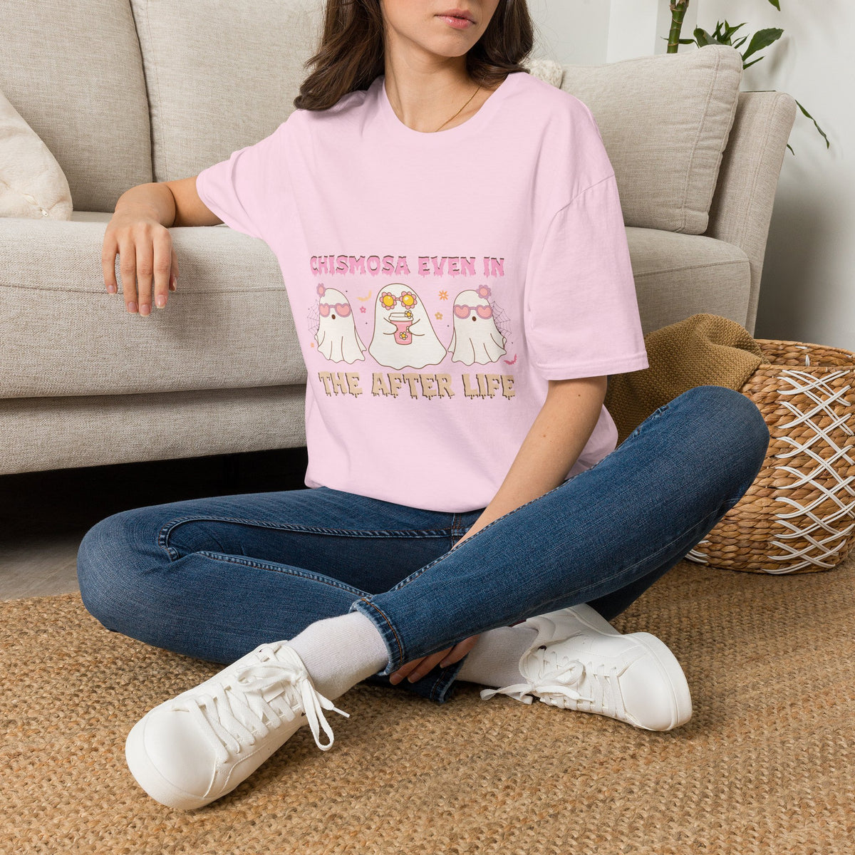 Chismosa Even in the Afterlife T-Shirt — Cute Ghosts Graphic Tee