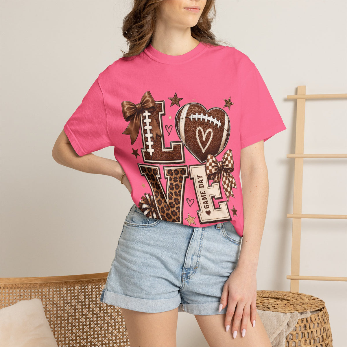 Game Day Love T-Shirt — Football Cheer Mom/Player Spirit Tee