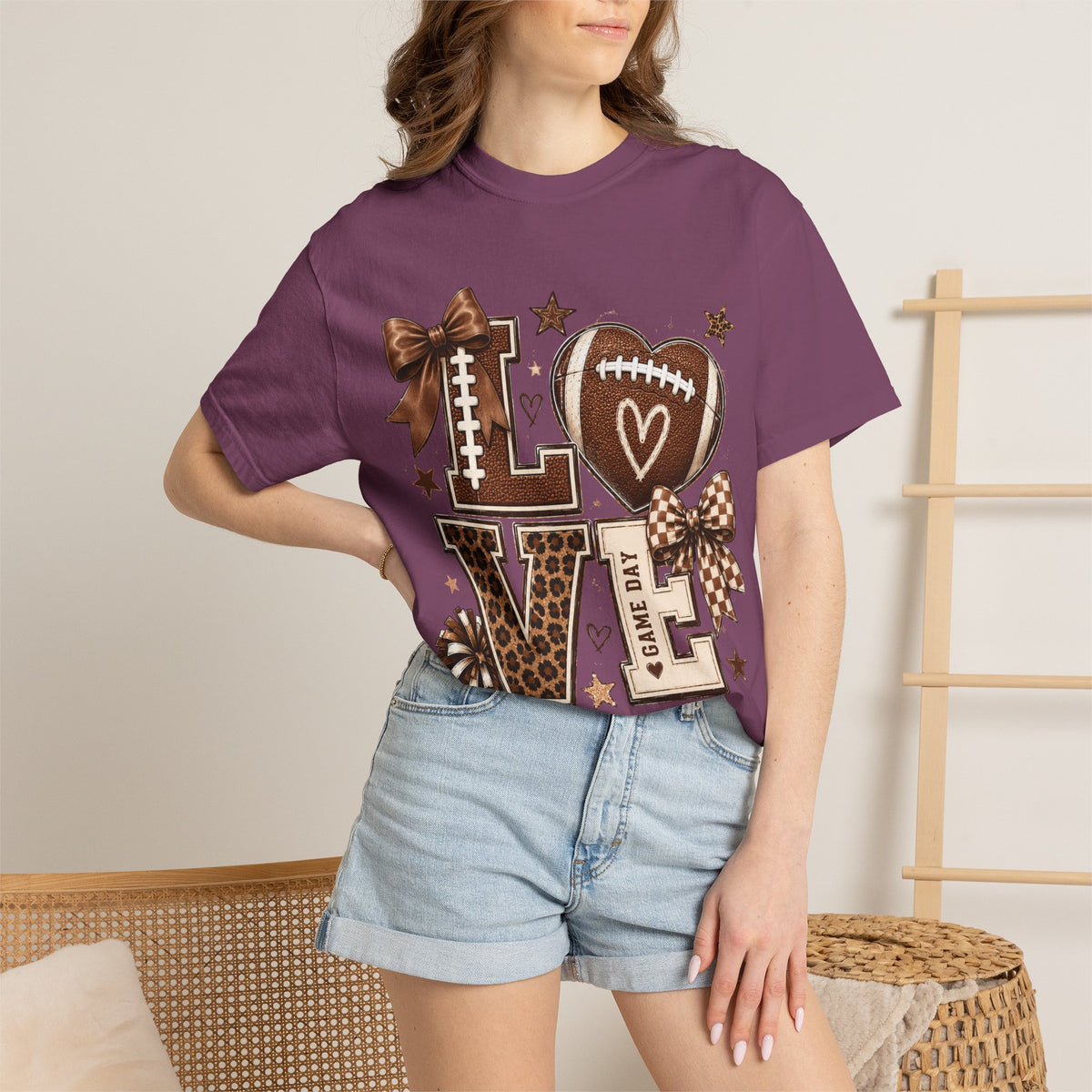 Game Day Love T-Shirt — Football Cheer Mom/Player Spirit Tee