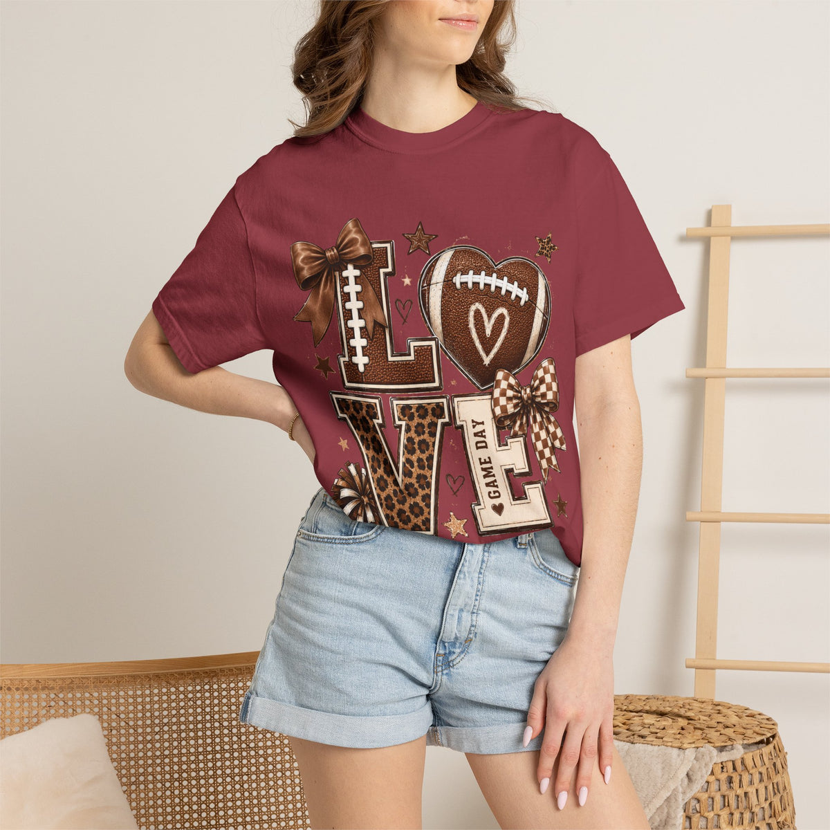 Game Day Love T-Shirt — Football Cheer Mom/Player Spirit Tee