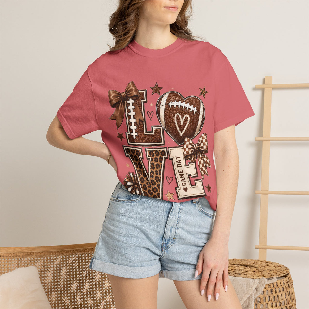 Game Day Love T-Shirt — Football Cheer Mom/Player Spirit Tee