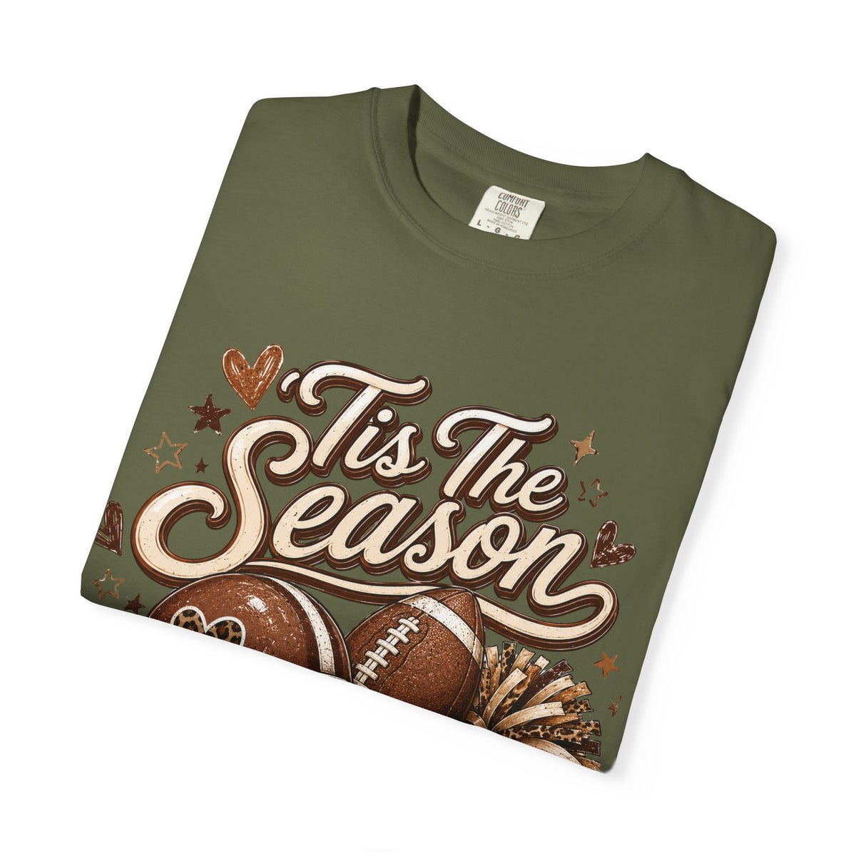 T-Shirt — "'Tis The Season" Football & Fall Cozy Graphic Tee
