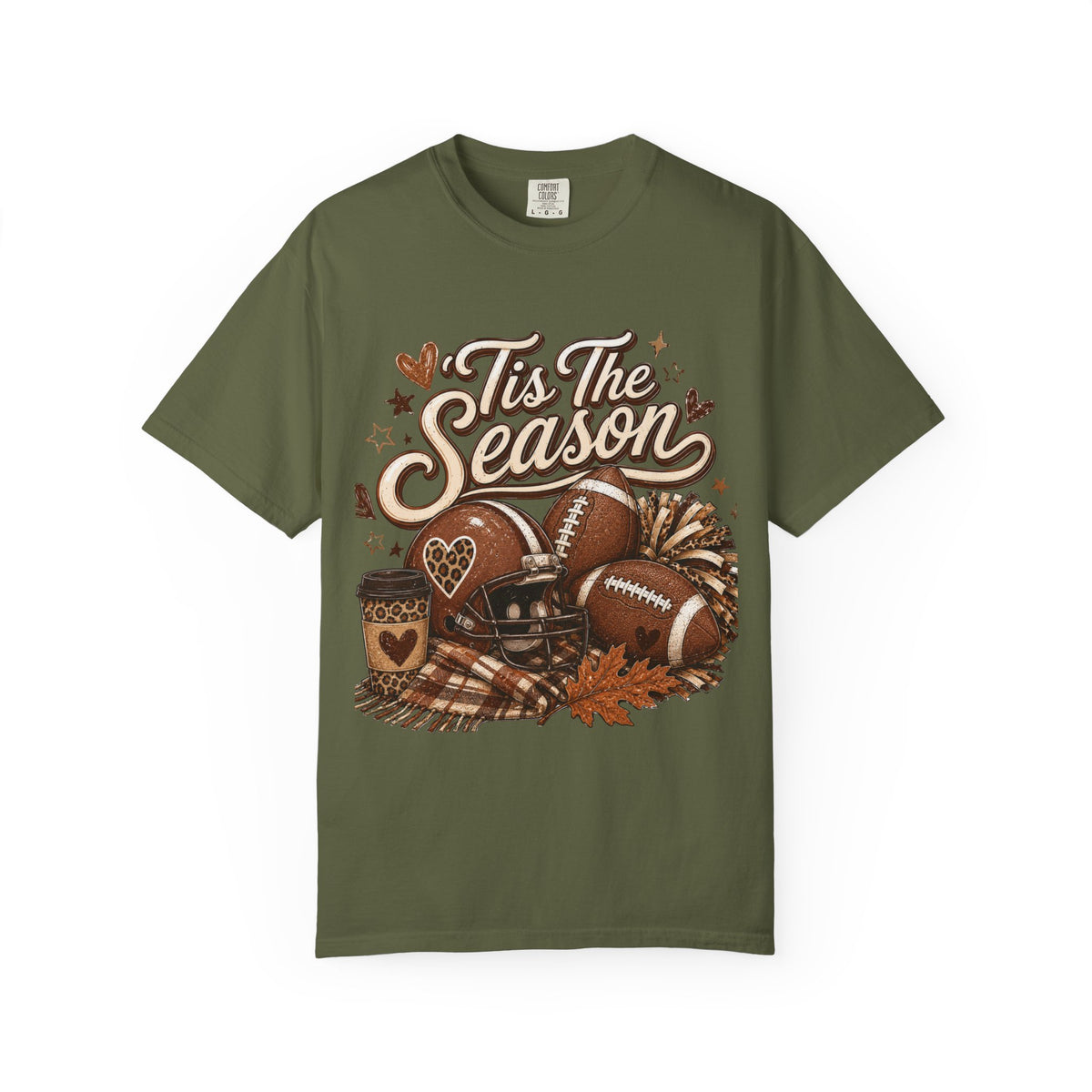 T-Shirt — "'Tis The Season" Football & Fall Cozy Graphic Tee