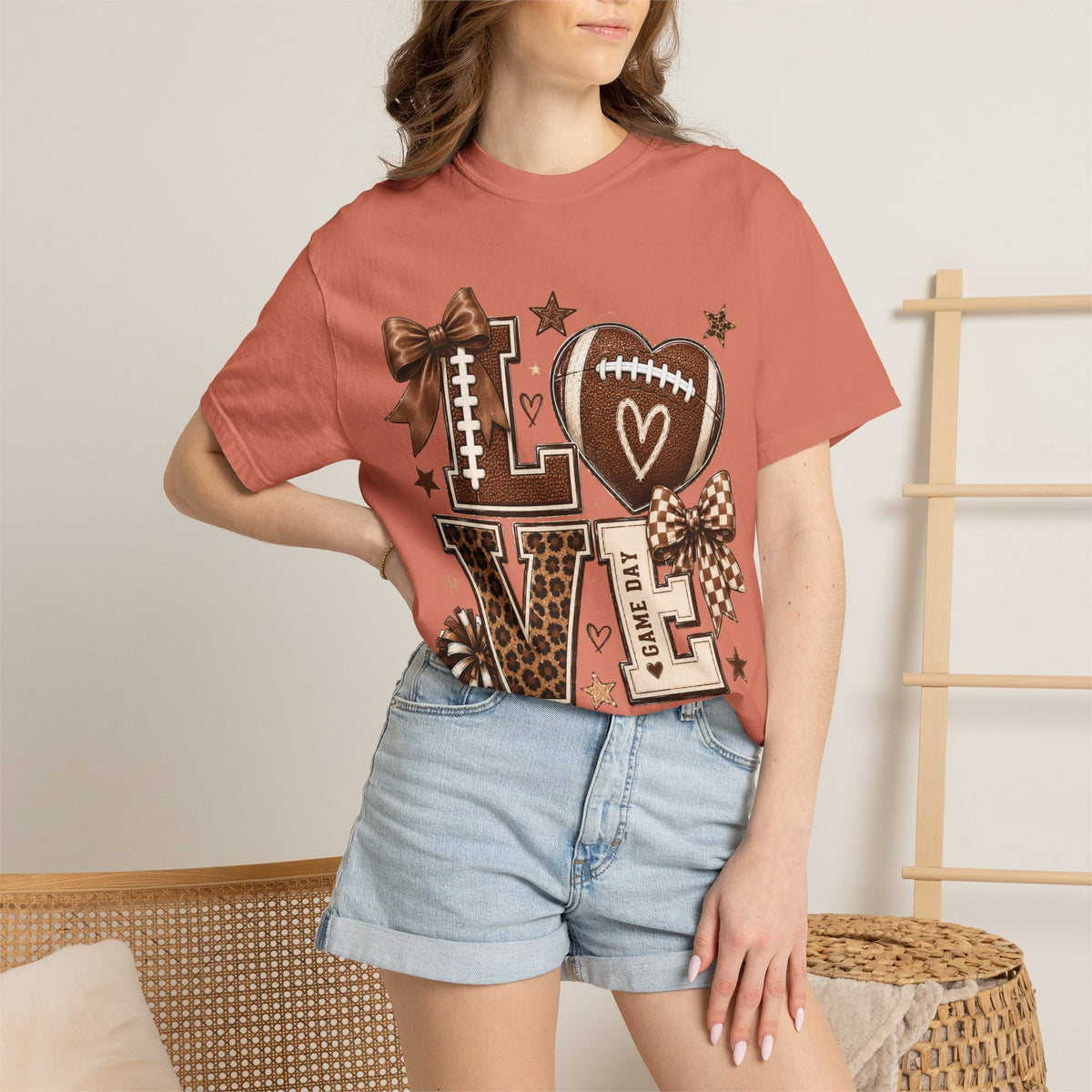 Game Day Love T-Shirt — Football Cheer Mom/Player Spirit Tee