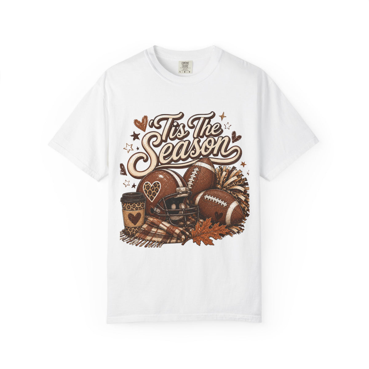 T-Shirt — "'Tis The Season" Football & Fall Cozy Graphic Tee