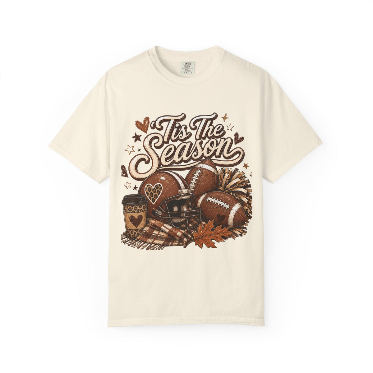 T-Shirt — "'Tis The Season" Football & Fall Cozy Graphic Tee
