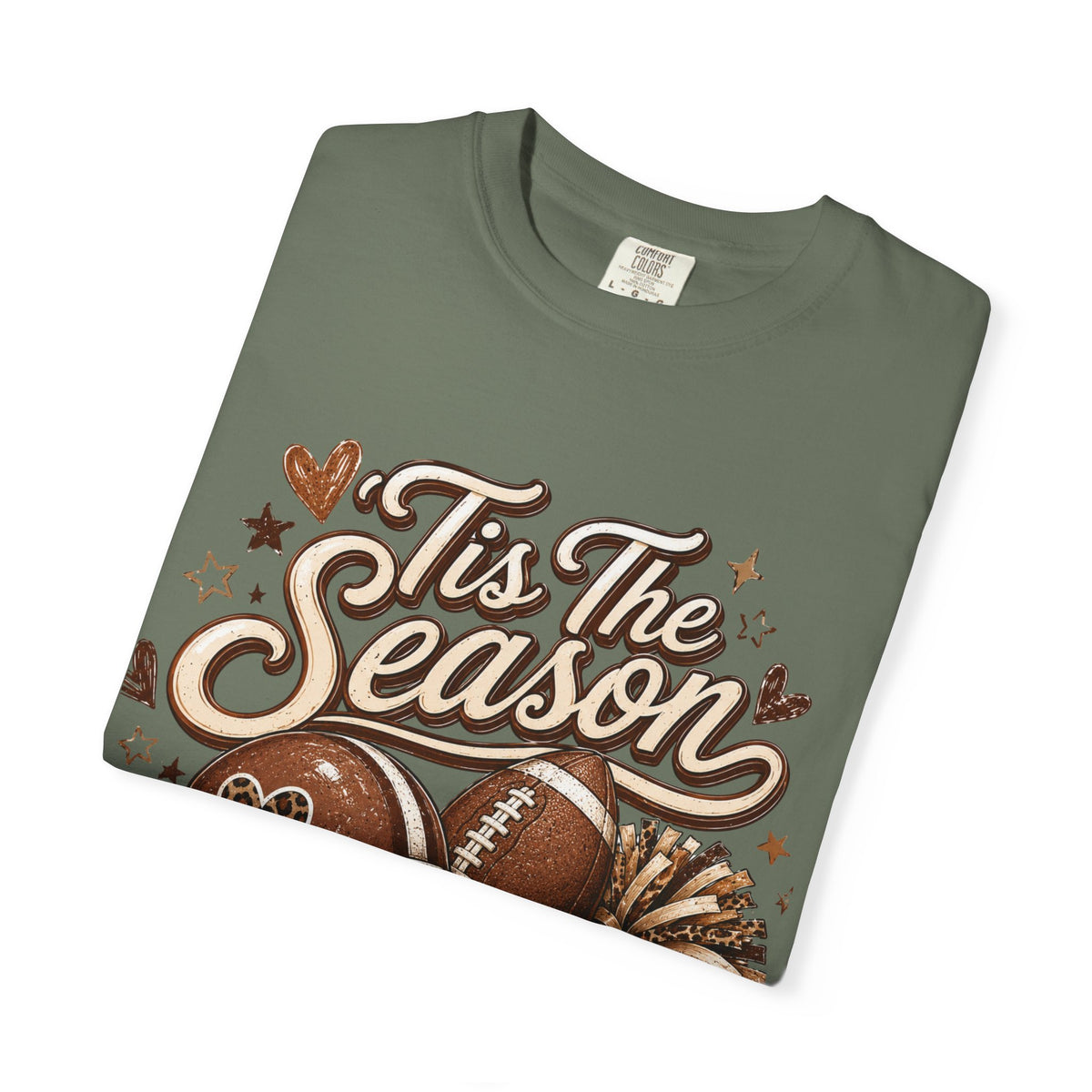 T-Shirt — "'Tis The Season" Football & Fall Cozy Graphic Tee