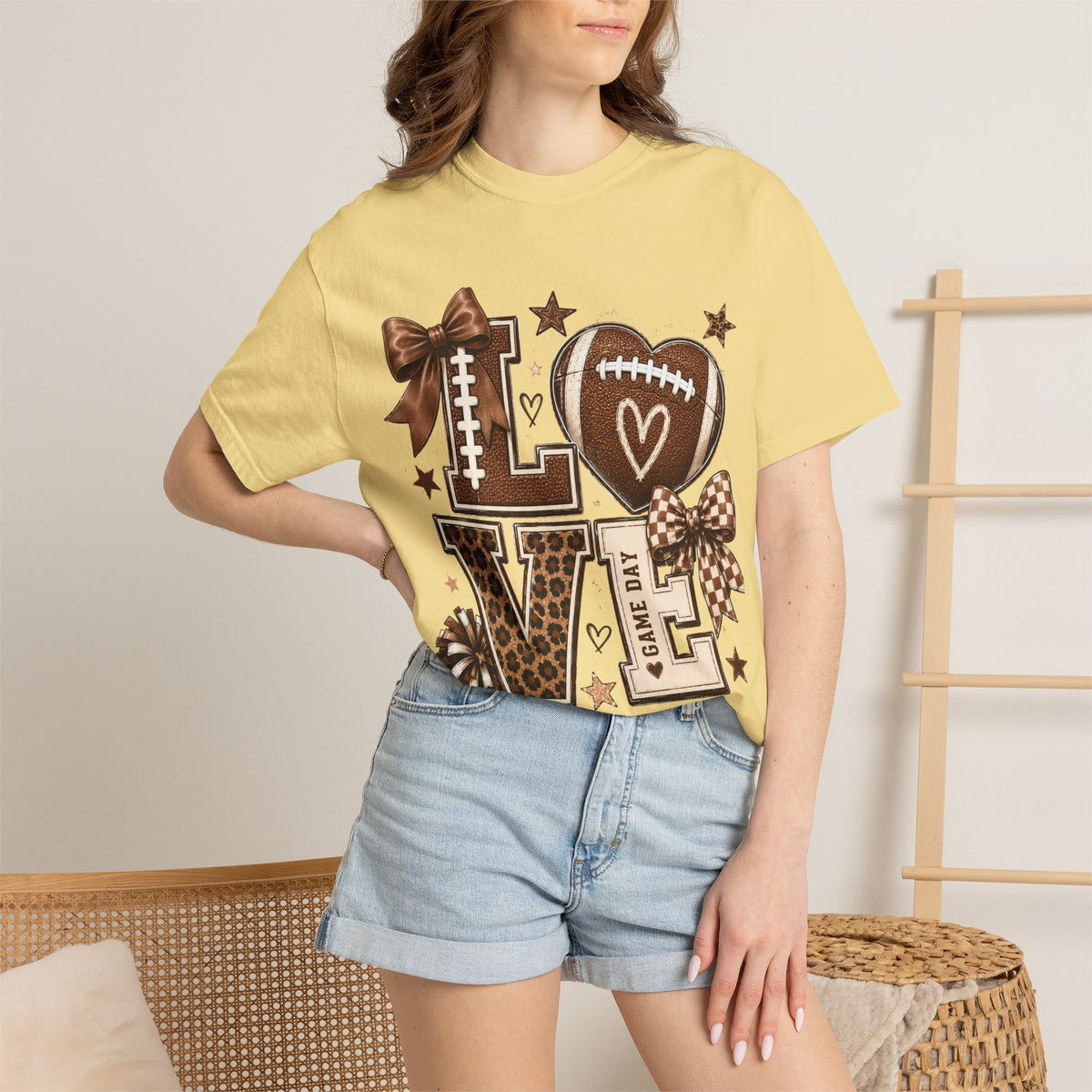 Game Day Love T-Shirt — Football Cheer Mom/Player Spirit Tee