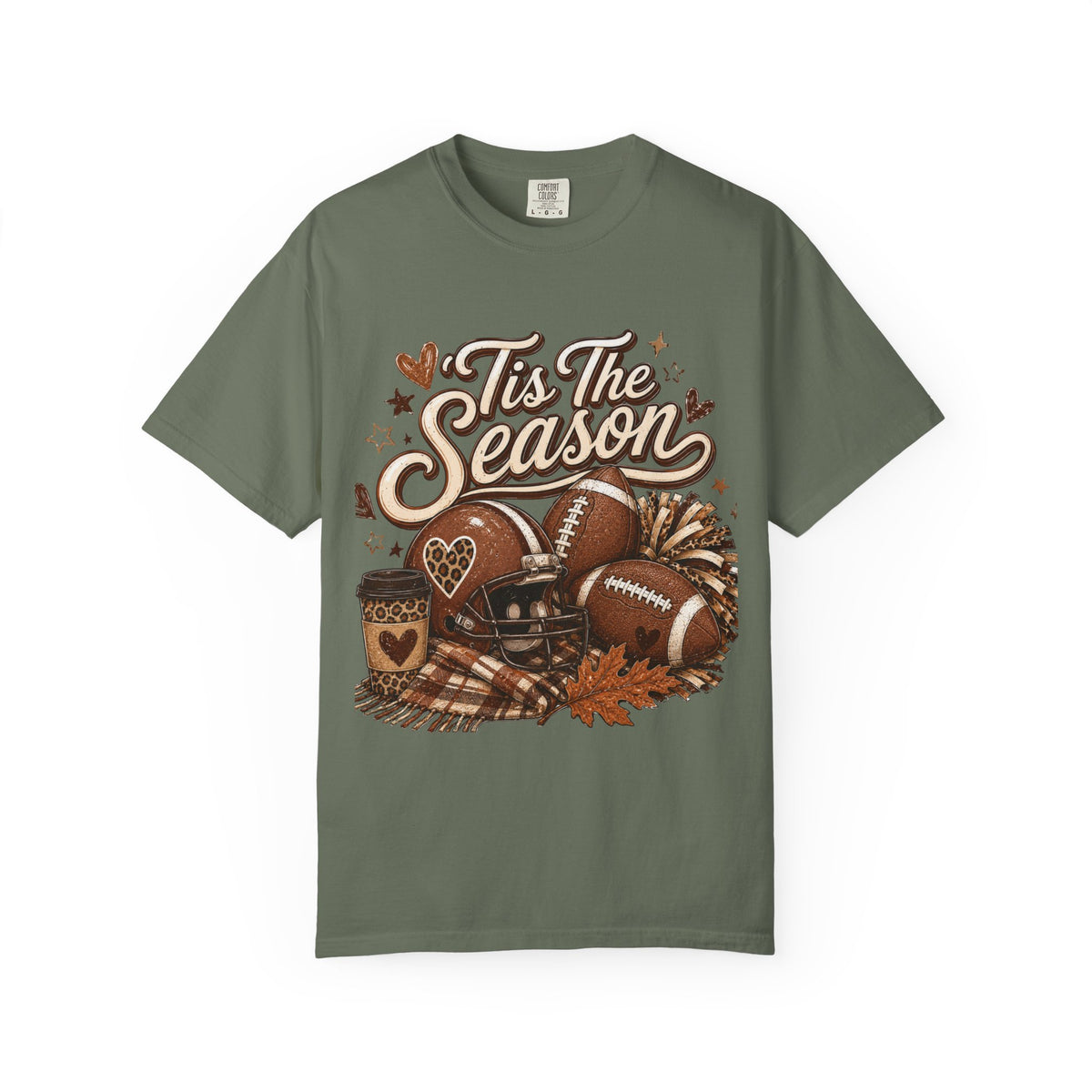 T-Shirt — "'Tis The Season" Football & Fall Cozy Graphic Tee