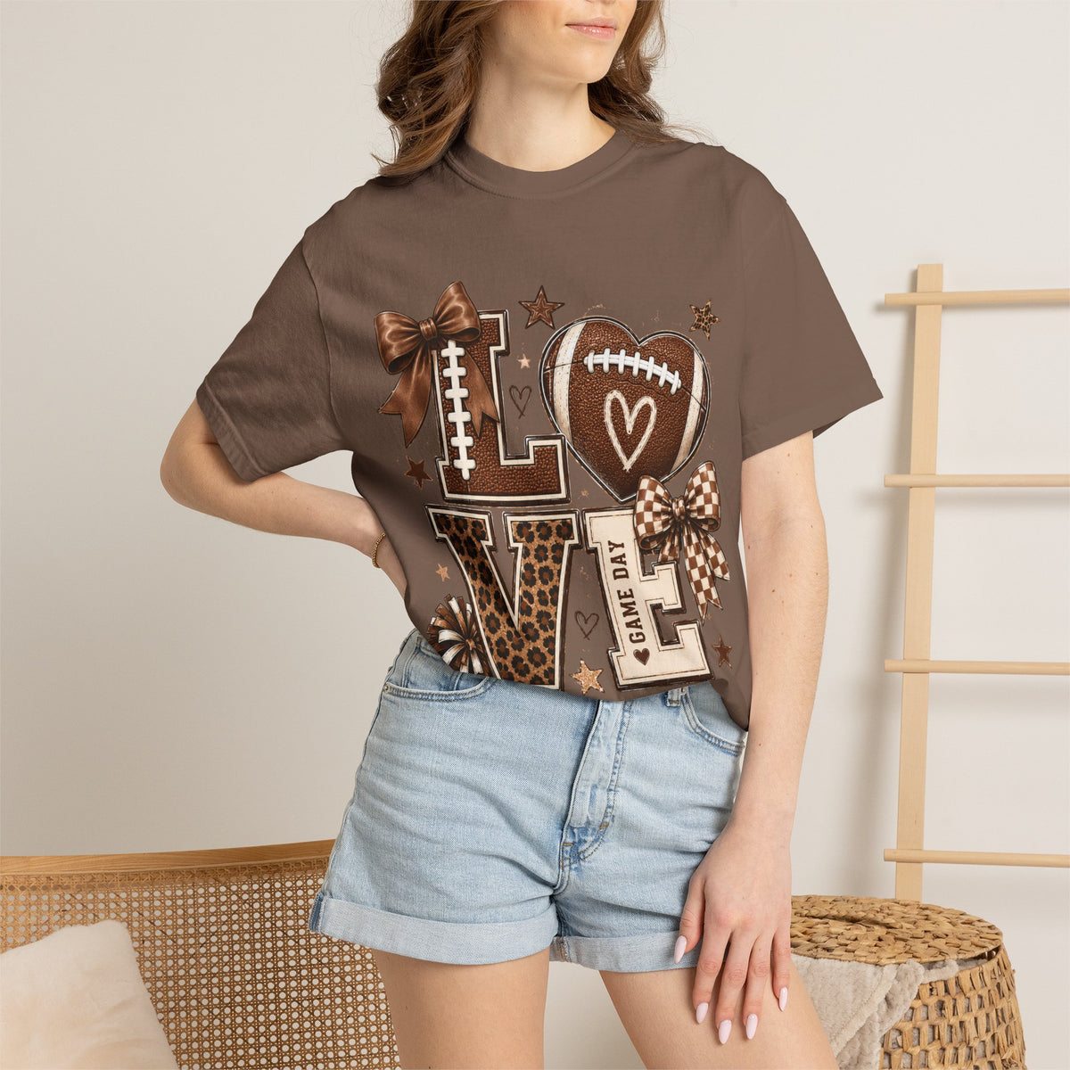 Game Day Love T-Shirt — Football Cheer Mom/Player Spirit Tee
