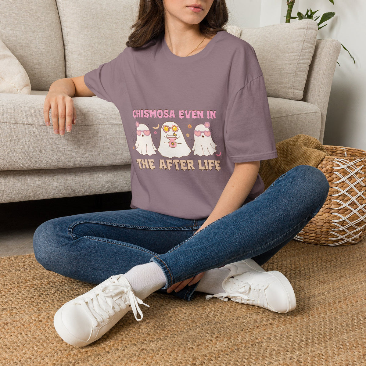 Chismosa Even in the Afterlife T-Shirt — Cute Ghosts Graphic Tee
