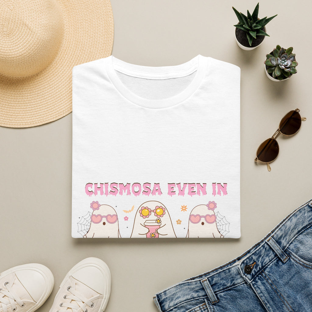 Chismosa Even in the Afterlife T-Shirt — Cute Ghosts Graphic Tee