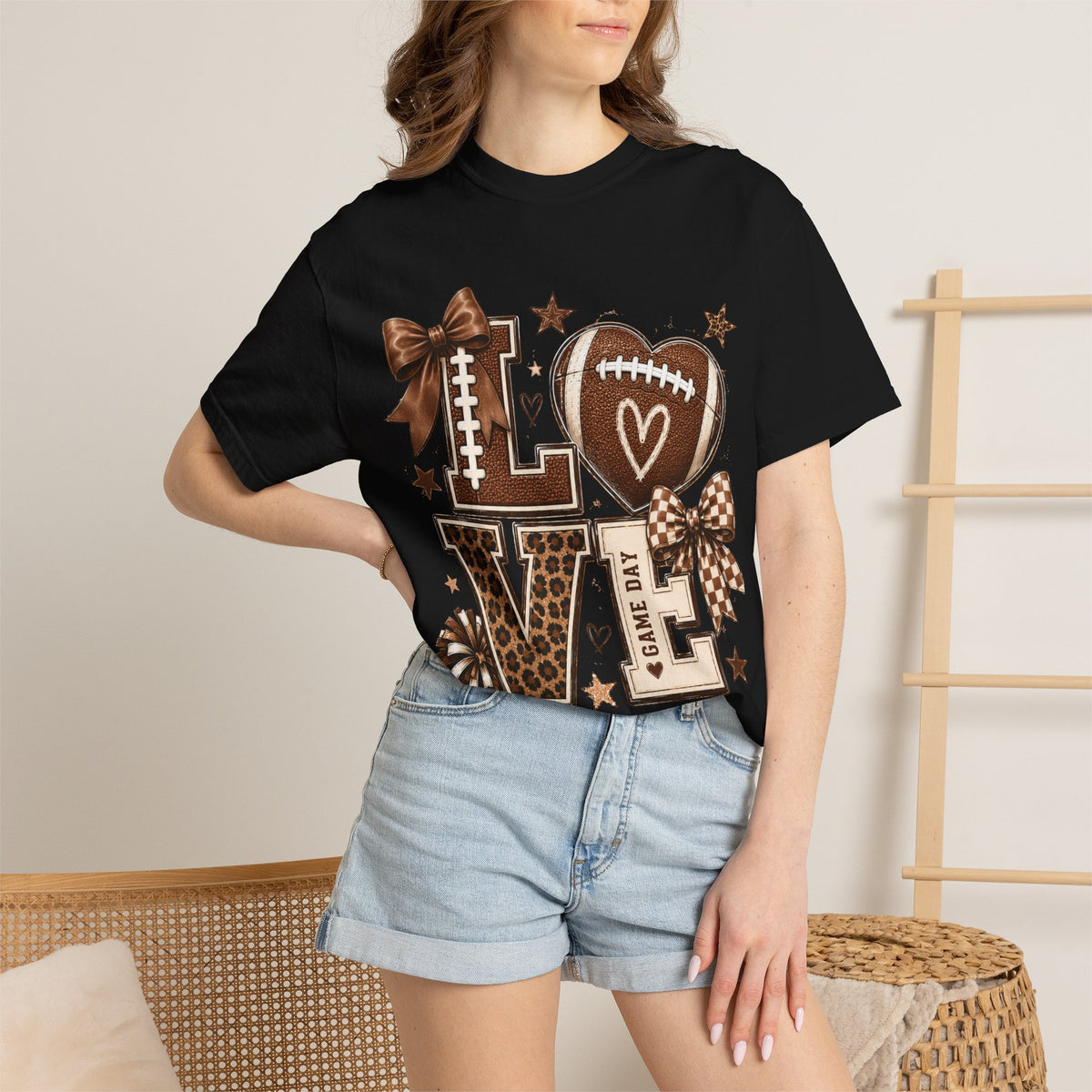 Game Day Love T-Shirt — Football Cheer Mom/Player Spirit Tee