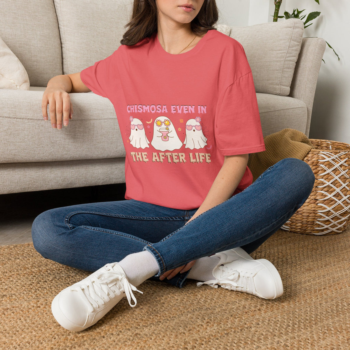 Chismosa Even in the Afterlife T-Shirt — Cute Ghosts Graphic Tee
