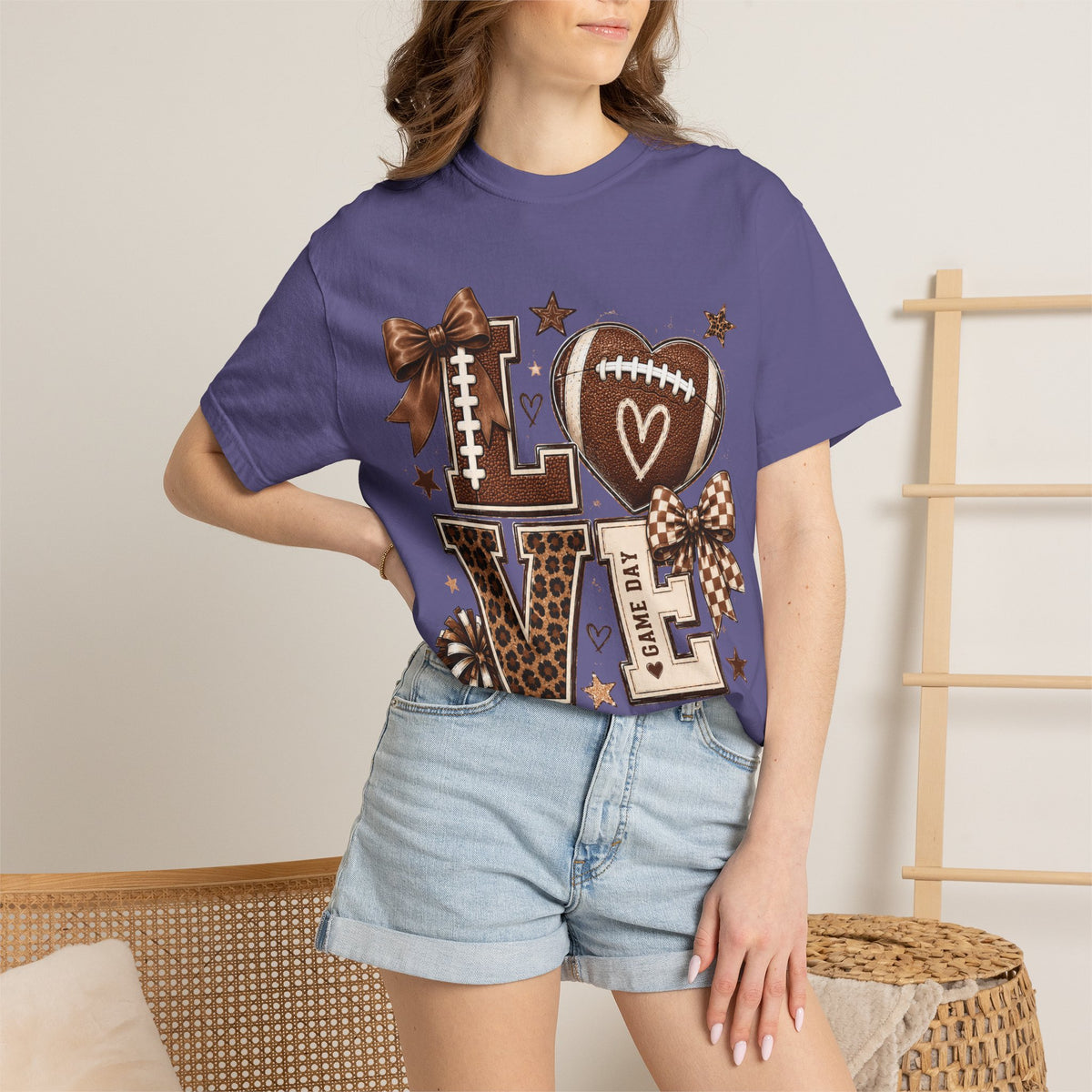 Game Day Love T-Shirt — Football Cheer Mom/Player Spirit Tee