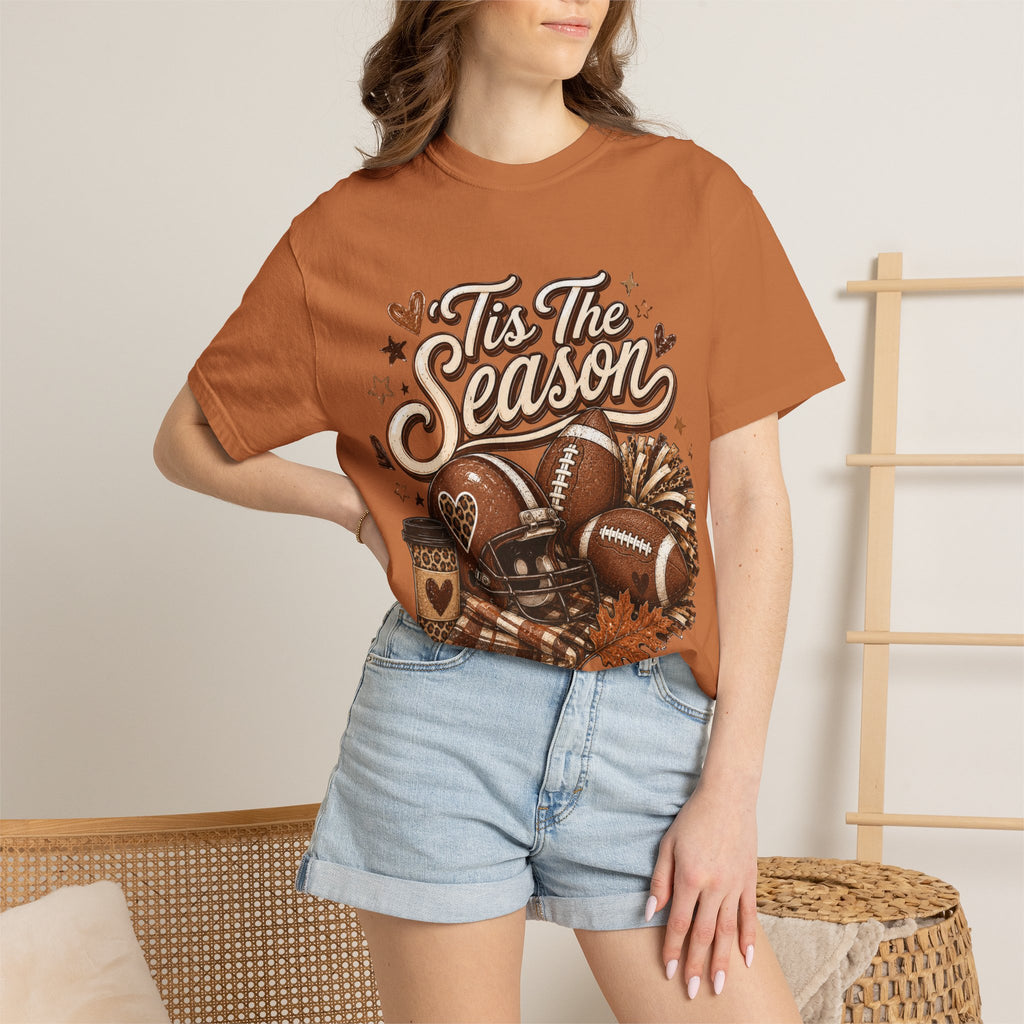 T-Shirt — "'Tis The Season" Football & Fall Cozy Graphic Tee