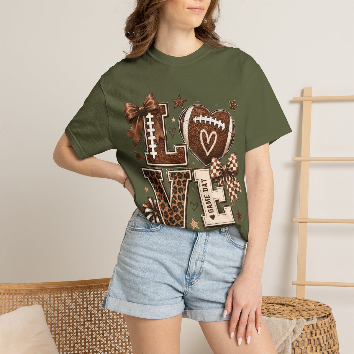 Game Day Love T-Shirt — Football Cheer Mom/Player Spirit Tee