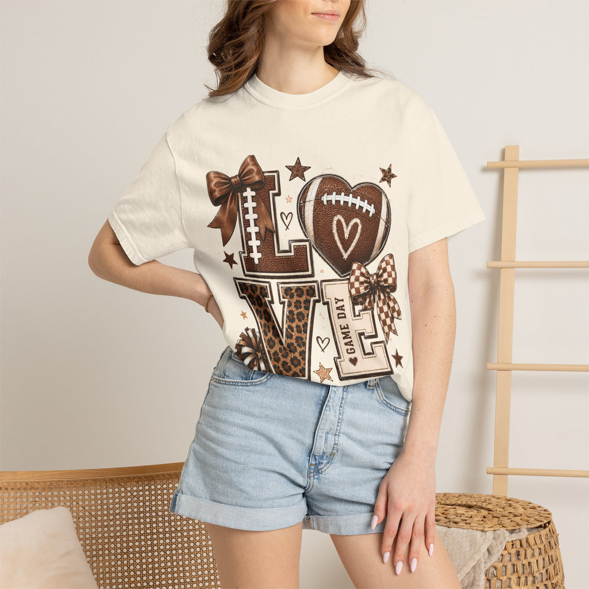 Game Day Love T-Shirt — Football Cheer Mom/Player Spirit Tee